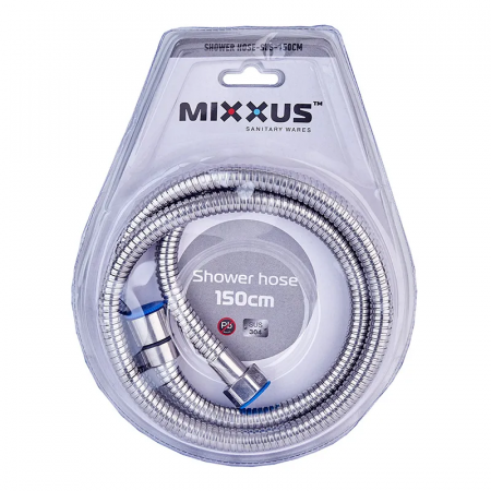 Шланг для душу MIXXUS HFS-01.SUS-150cm з нерж. сталі SUS304 (Колір нерж) (MI6053)