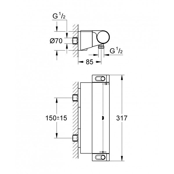 Термостат для душу Grohe Grohtherm 2000 NEW (34469001)