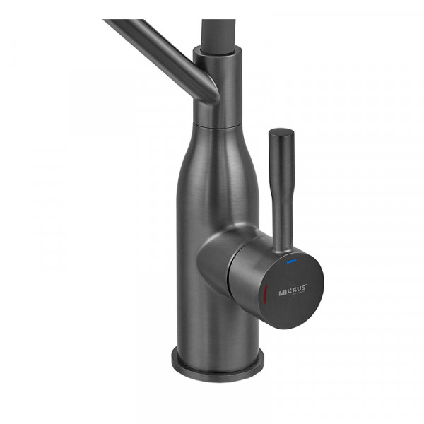 Змішувач для кухні MIXXUS PREMIUM GRAVITY 017 NUT GRAPHITE REFL.GRAY (Колір графіт+силік. вилив сірий) (MI8409)