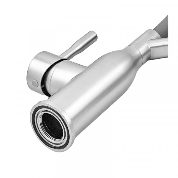 Змішувач для кухні MIXXUS PREMIUM GRAVITY 017 NUT SS COLOR REFL.GREY (Колір нержавіюча сталь+силік. вилив сірий) (MI8407)