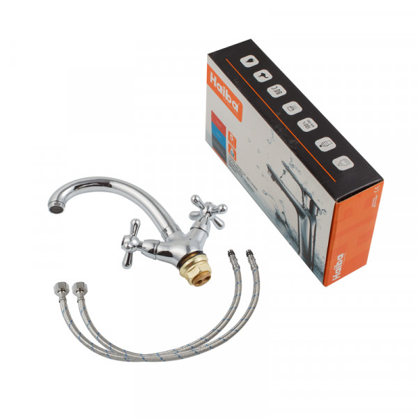 Змішувач для умивальника HAIBA DOMINOX 272 NUT (Колір хром) (HB0081)