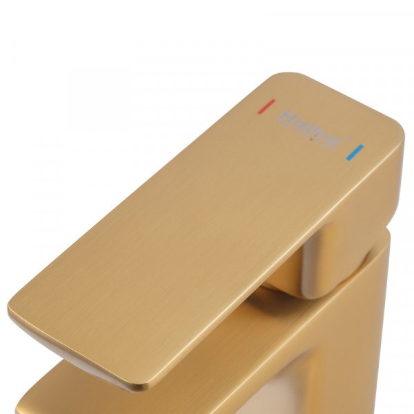 Змішувач для біде HAIBA KUBUS 002 BRUSHED GOLD (Колір матове золото) (HB9624)