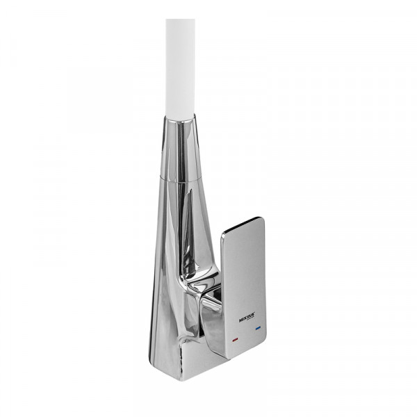 Змішувач для кухні MIXXUS ETNA 014-T NUT REFL.WHITE (Колір хром+силіконовий вилив білий) (MI8421)