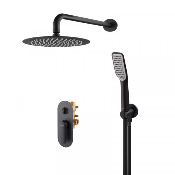 Вбудована душова система Koer KB-62028-05 2 функції (Колір чорний) (KR6009)