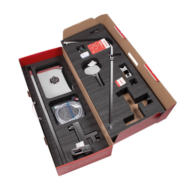 Душова колона зі змішувачем KOER KB-56031-01, 3 функції (Колір хром) (KR5438)