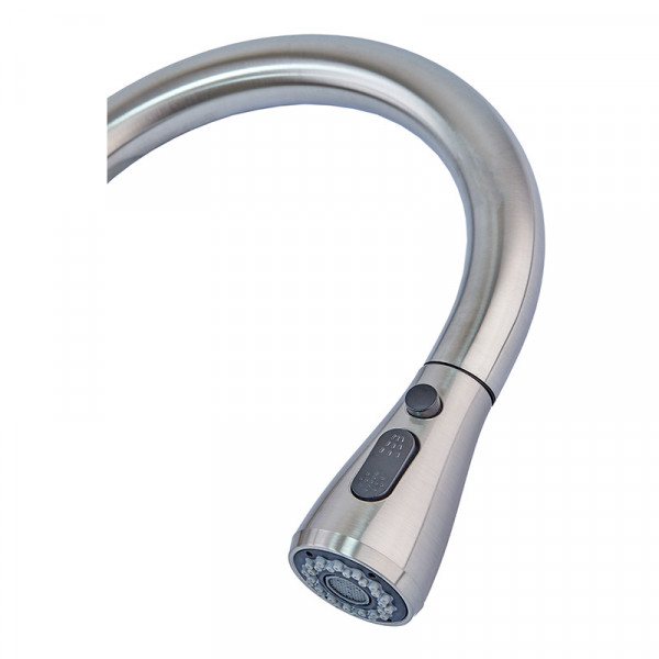 Змішувач для кухні MIXXUS LUX-014 SENSOR сенсорний з висувною лійкою з нерж. сталі SUS304 (Колір нерж) (MI6230)
