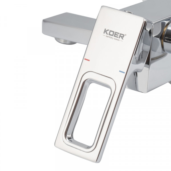 Змішувач для ванни з коротким виливом Koer KB-41009-01 (Колір хром) (KR3502)