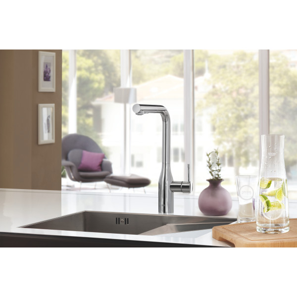 Змішувач для кухні з висувним виливом Grohe Essence New (30270000)