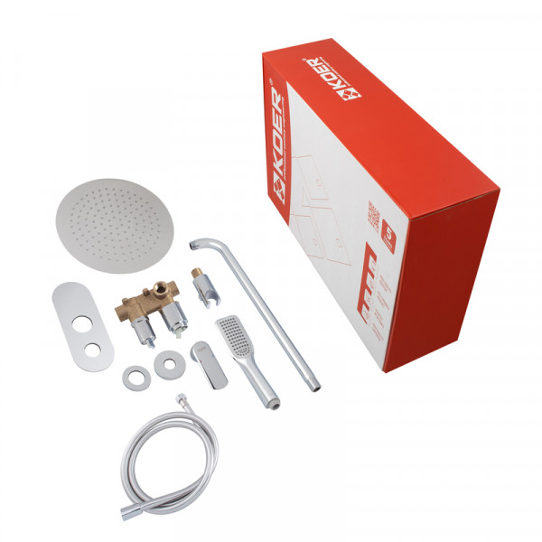 Вбудована душова система Koer KB-62028-01 2 функції (Колір хром) (KR6008)