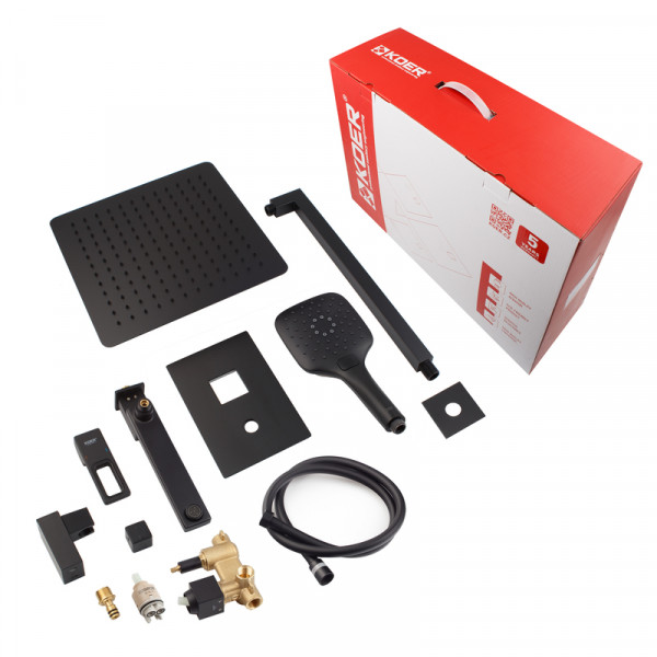 Душова система вбудована Koer KB-66009-05 3 функції (Колір чорний) (KR6020)