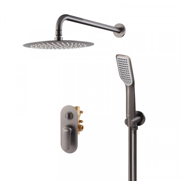 Душова система вбудована KOER KB-62028-07, 2 функції (Колір графіт) (KR6011)
