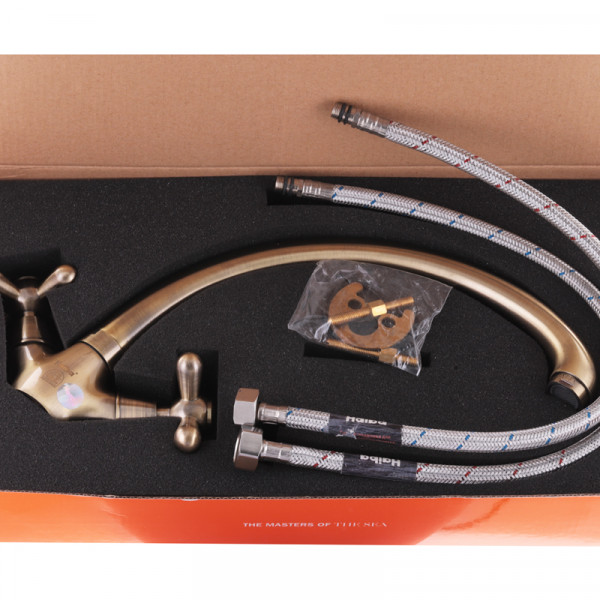 Змішувач для кухні HAIBA DOMINOX 273 BRONZE (Колір бронза) (HB0082)