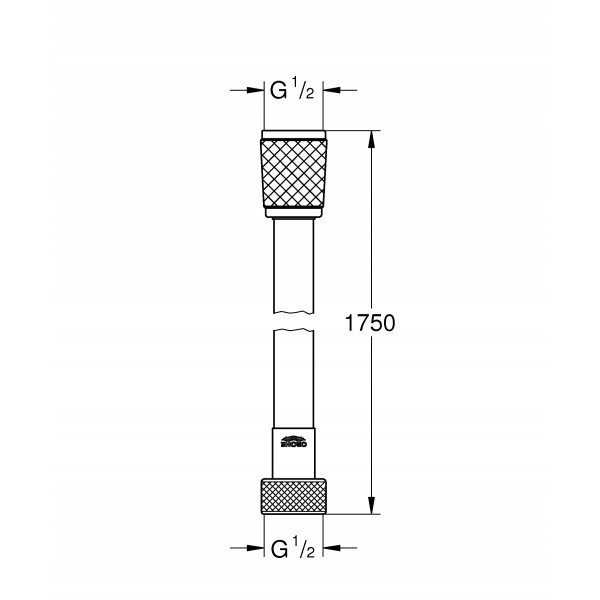 Душовий шланг 1750 Grohe Relexaflex (28154001)