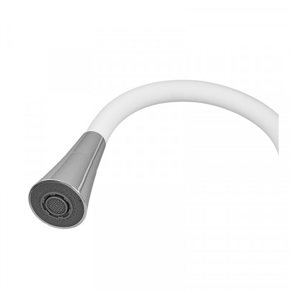 Змішувач для кухні MIXXUS ETNA 014-T NUT REFL.WHITE (Колір хром+силіконовий вилив білий) (MI8421)