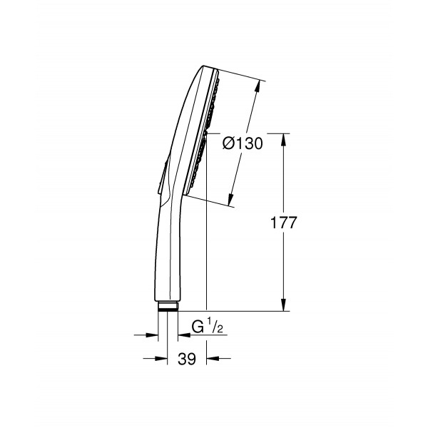 Ручний душ, 3 режими струменя Grohe Rainshower SmartActive (26574000)