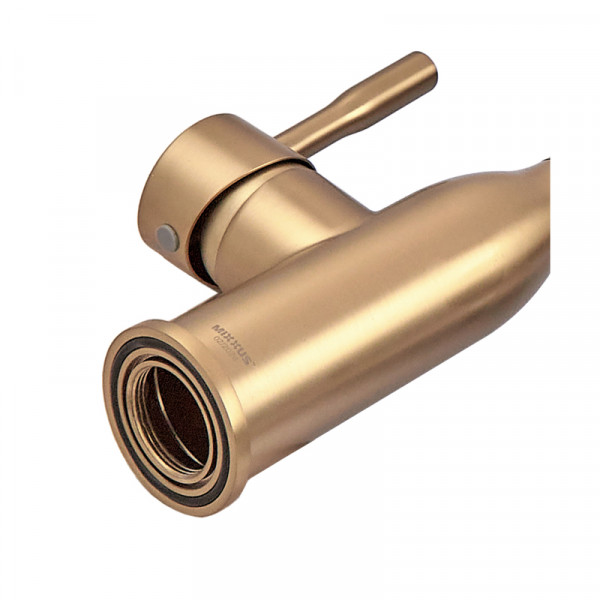 Змішувач для кухні MIXXUS PREMIUM GRAVITY 017 NUT BRUSHED GOLD REFL.BLACK (Колір матове золото+силік. вилив чорний) (MI8410)