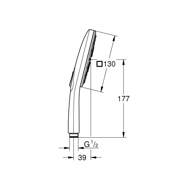 Ручний душ, 3 режими струменя Grohe Rainshower SmartActive (26550000)