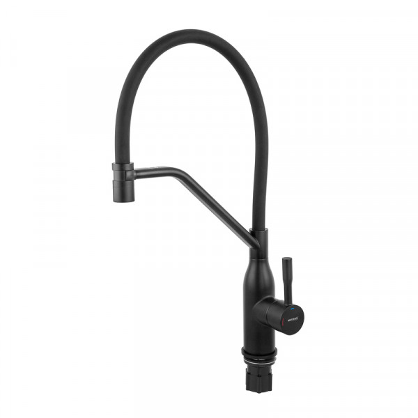 Змішувач для кухні MIXXUS PREMIUM GRAVITY 017 NUT BLACK REFL.BLACK (Колір чорний+силік. вилив чорний) (MI8408)
