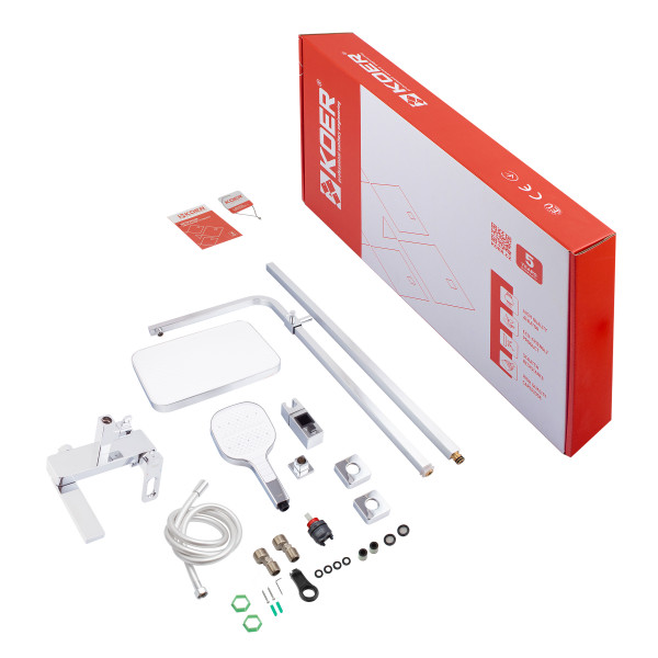 Душова колона зі змішувачем KOER KB-56031-01, 3 функції (Колір хром) (KR5438)