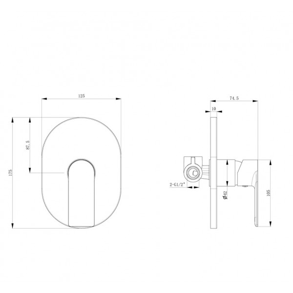 Змішувач для ванни Haiba Alex 003 (Inner) (HB3944)