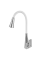 Змішувач для кухні MIXXUS ETNA 014-T NUT REFL.WHITE (Колір хром+силіконовий вилив білий) (MI8421)