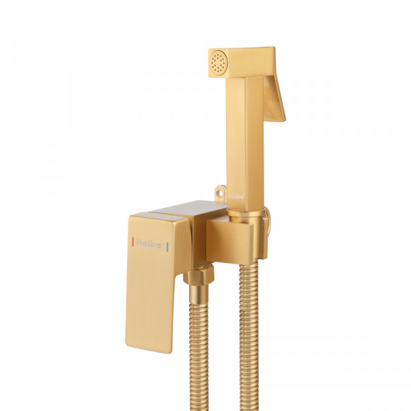 Змішувач для гігієнічного душу HAIBA KUBUS 002 (INNER) BRUSHED GOLD (Колір матове золото) (HB9625)