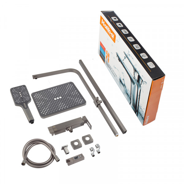 Душова колона зі змішувачем HAIBA KANT 009-J GRAPHITE (Колір графіт) (HB9665)