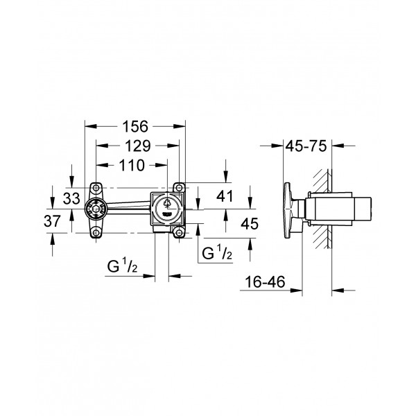 Прихована частина змішувача для раковини Grohe Non Rapido OHM (23200000)