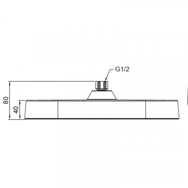 Лійка для душу стельова Koer KP-0401-01-OH 250мм (KR4980)