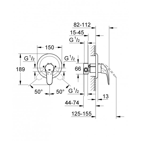 Змішувач для душу Grohe Euroeco New (32742000)
