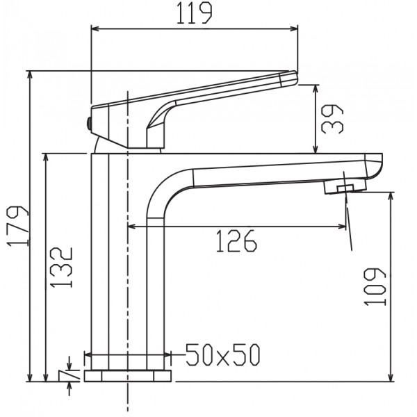 Змішувач для умивальника KOER KB-10031-12 (Колір матове золото) (KR5973)