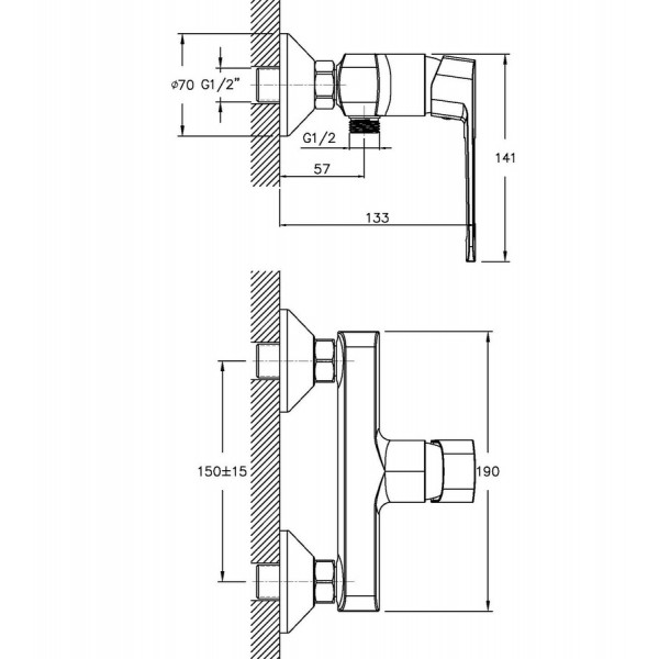 Змішувач для душа Haiba Enio 003 (HB0863)