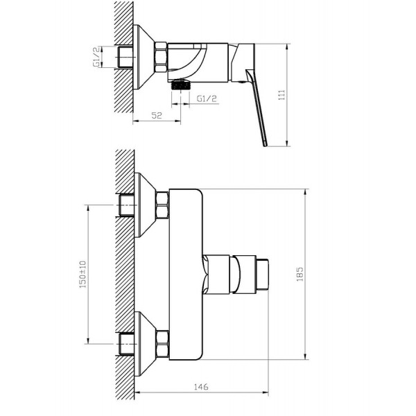 Змішувач для душа Haiba Diana 003 (HB1015)