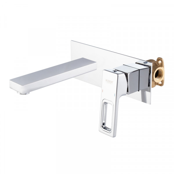 Змішувач для умивальника вбудований KOER KB-16009-01 (Колір хром) (KR5979)