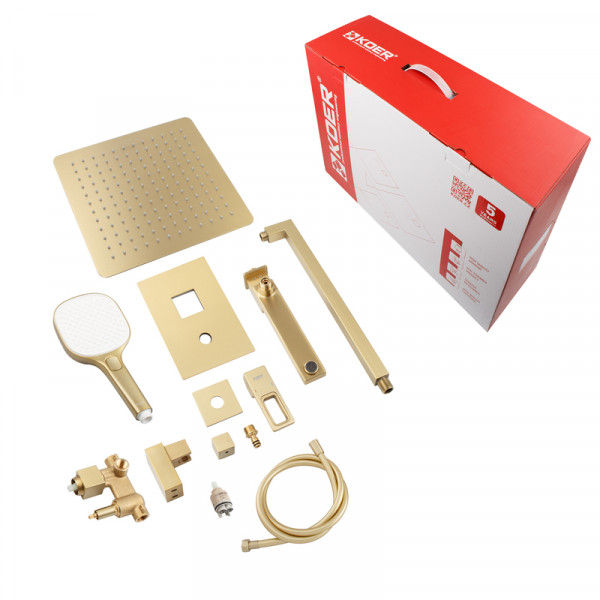 Душова система вбудована KOER KB-66009-12 3 функціі (Колір матове золото) (KR5992)