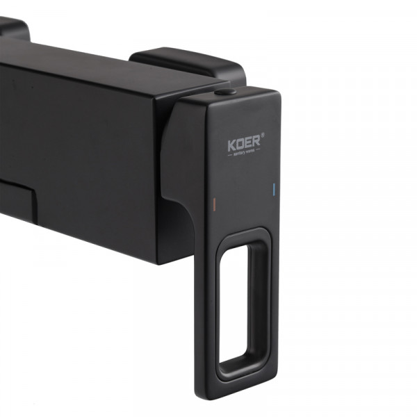 Змішувач для ванни з коротким виливом KOER KB-41009-05 (Колір чорний) (KR6018)