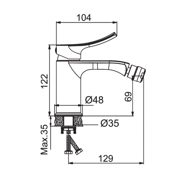 Змішувач для біде HAIBA BOLERO 002 (HB9576)