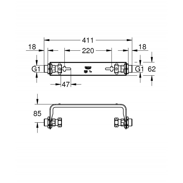 Набір для кріплення на стіну Grohe Sense Guard Accessories (22501000)