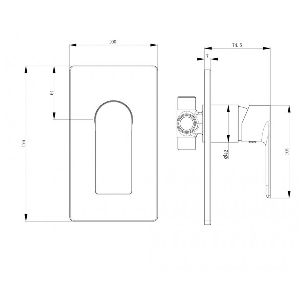 Змішувач для гігієнічного душу HAIBA ALEX 002 INNER (HB3978)