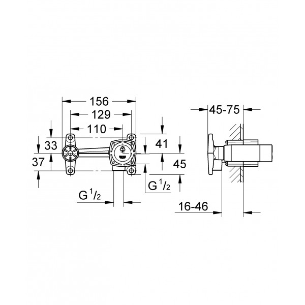 Прихована частина змішувача для раковини Grohe Non Rapido OHM (23319000)