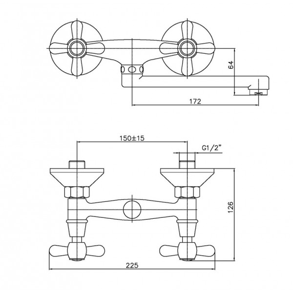 Змішувач для кухні Haiba Dominox 361 (HB0094)