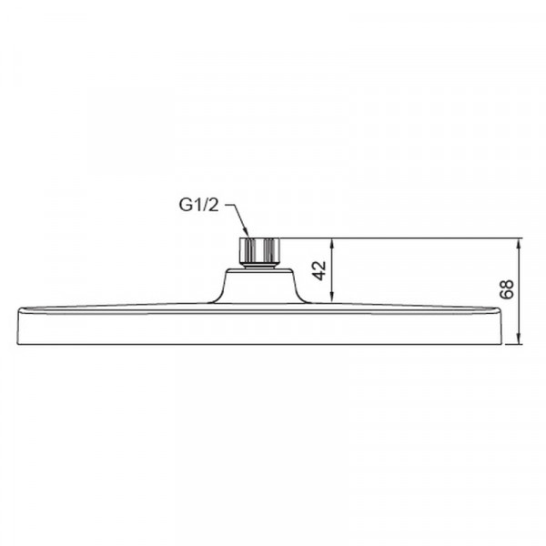 Лійка для душу стельова Koer KP-0402-03-OH 310x200мм (KR4988)