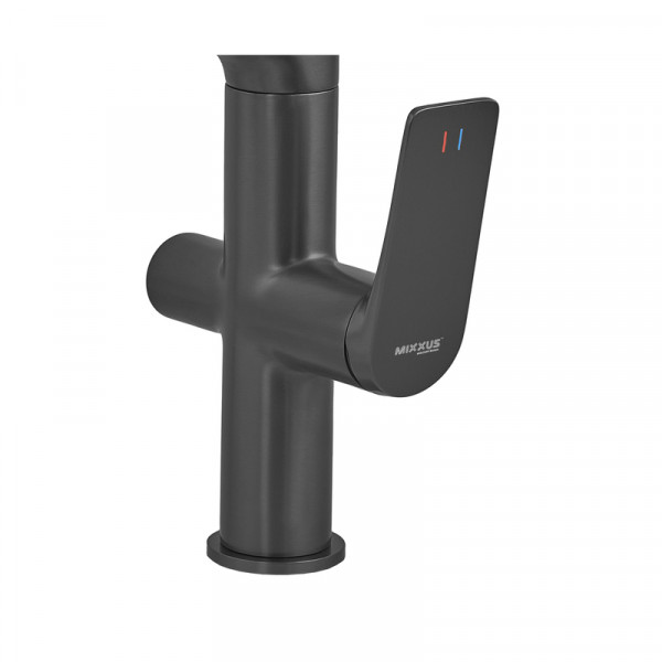 Змішувач для кухні Mixxus Premium DERBY 021 (NUT) BLACK REFL.BLACK з виходом для питної води  (MI6606)
