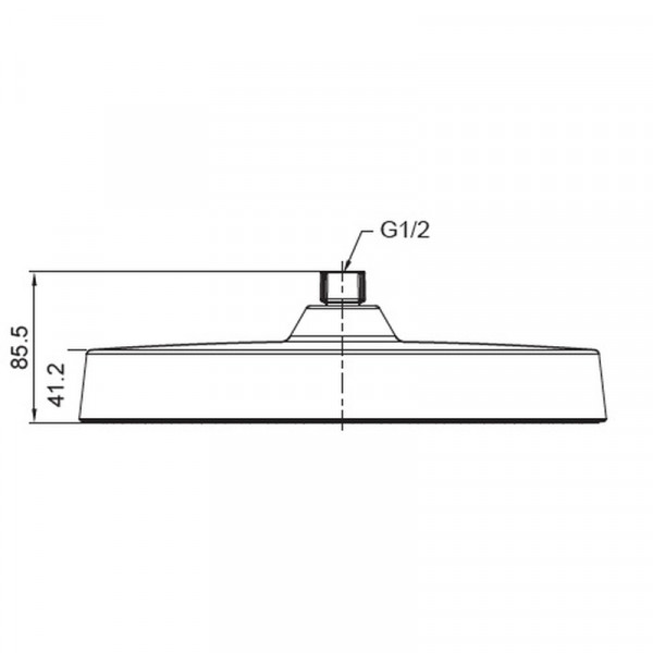 Лійка для душу стельова Koer KP-0403-01-OH 300мм (KR4992)