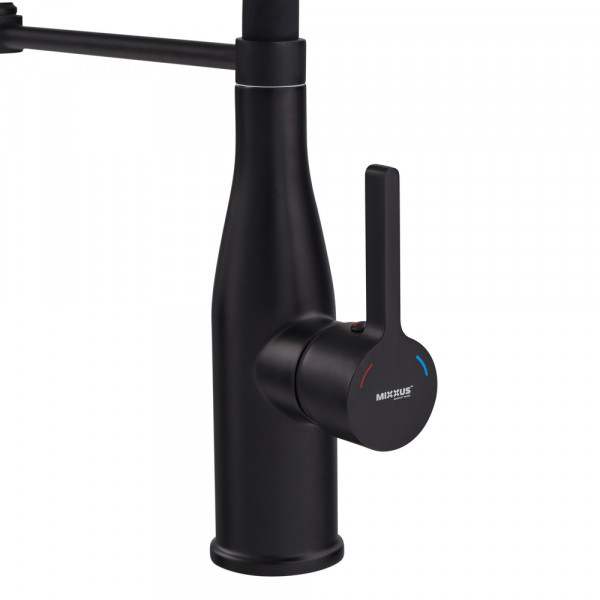 Змішувач для кухні Mixxus Premium Summer 017 BLACK REFL.BLACK (MI6961)