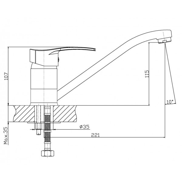 Змішувач для кухні Haiba Onix 004 (HB0767)