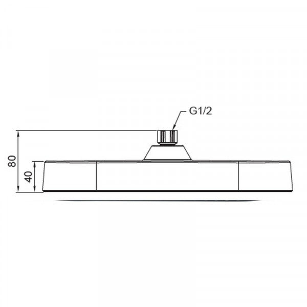Лійка для душу стельова Koer KP-0404-01-OH 325x200мм (KR5000)