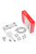 Змішувач для ванни з коротким виливом KOER KB-41009-04 (Колір хром+білий) (KR5985)