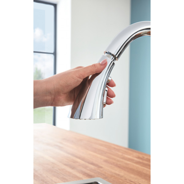 Змішувач для кухні з висувним виливом Grohe Zedra (32294002)