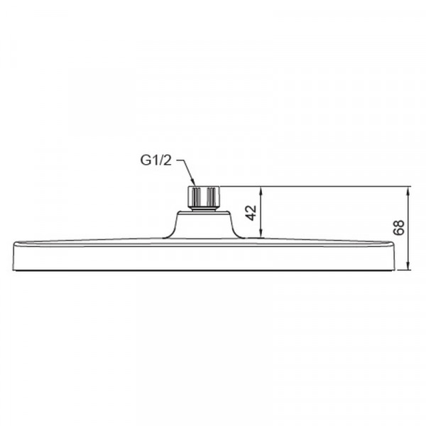 Лійка для душу стельова Koer KP-0402-07-OH 310x200мм (KR4990)